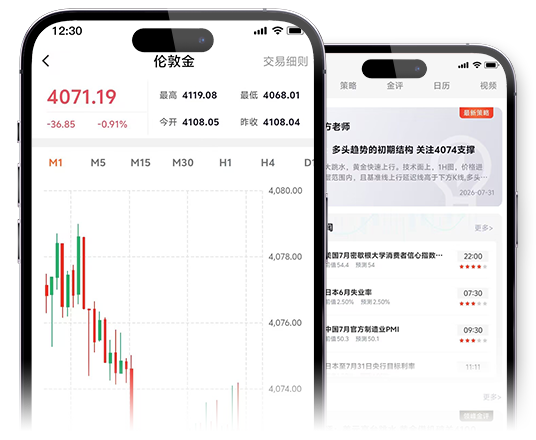 领峰贵金属APP行情界面